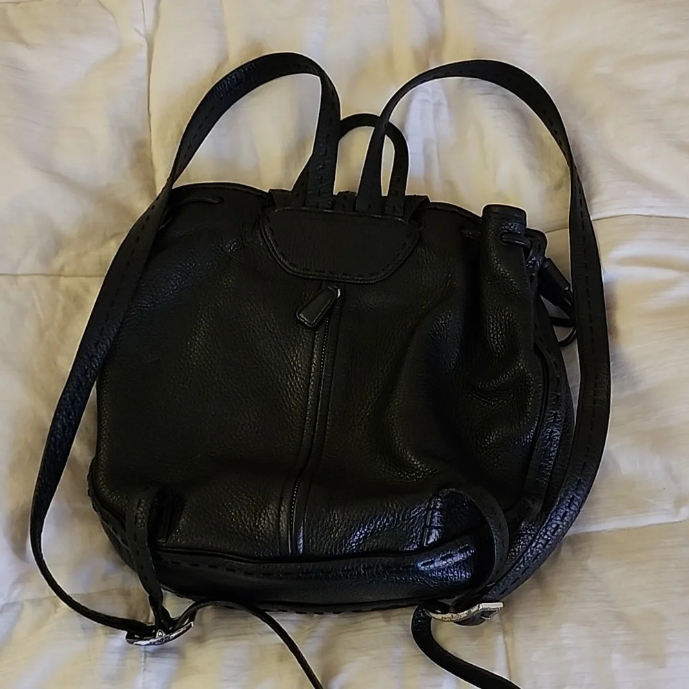 Brighton Leather Backback purse Black
